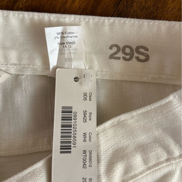 J.Crew White Womens Matchstick Jeans Size 29S Mid-rise Cotton Stretch NWT - Picture 7 of 7